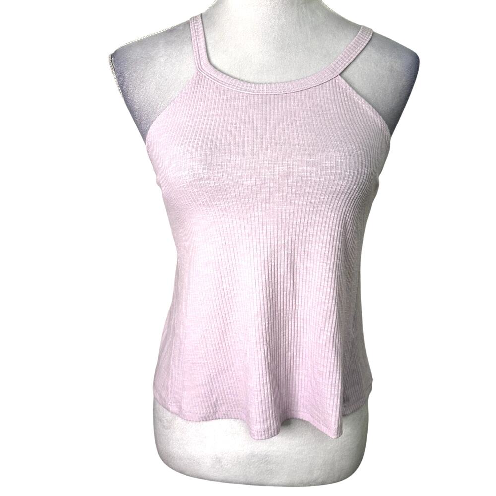 Freshman Women's Ligh Purple/Pink Ribbed Sleeveless Halter Top S NWOT